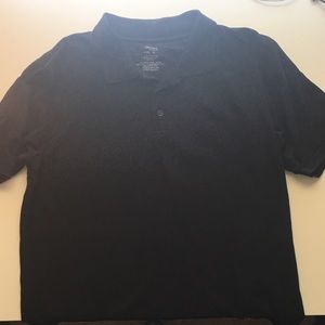 Black polo shirt
